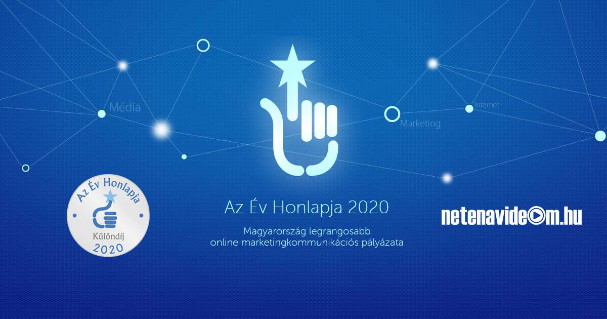 Az év Honlapja 2020 díjat nyert a Neten a Videóm