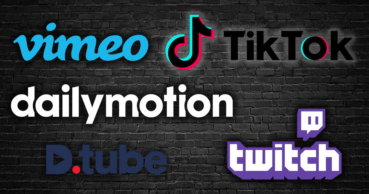 Az öt legnépszerűbb videós platformok: Twitch, Dailymotion, Vimeo, TikTok, DTube