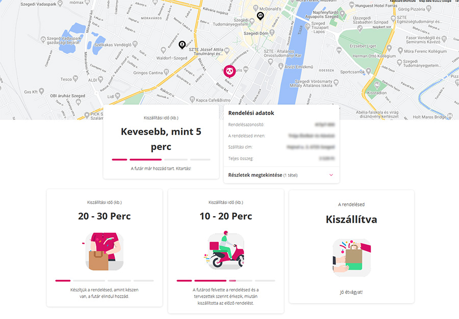 A mitől lesz sikeres egy webáruház egyik fontos vásárlási szempontja a csomagkövetés, amelyre a Foodpanda az egyik követendő példa