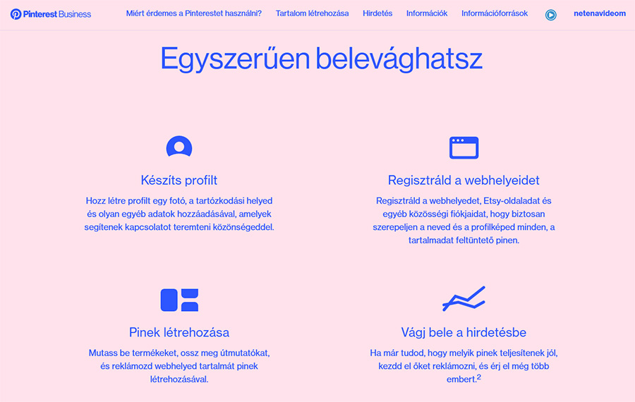 Hozz létre egyszerűen egy Pinteres üzleti fiókot